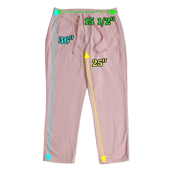 J. Crew Light Pink Tie-Waist Camp Pant 100% Cotton Beachy BA315 PETITE - Picture 2 of 9